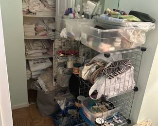 Bathroom items towels sheets 