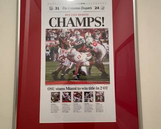 Framed Sports Memorabilia 