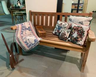 Needlepoint Pillows, Bench