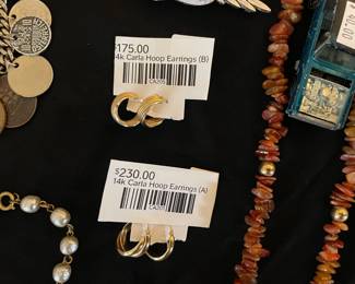 14k Carla Hoop Earrings (A), 14k Carla Hoop Earrings (B)