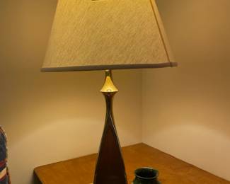 MCM Laurel Style Lamp, Vases 