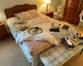Women Shoes, Bench, Bedding 