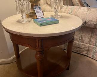 Stone Top Side Table