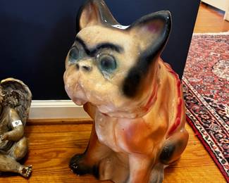 #81	Carnival Chalk Dog (from carnivals)  - 17" Tall - 1930s	 $35.00