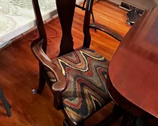 #1	double pedestal with 3 leaves and 6 chairs 61 to 97 x 40x20	 $225.00