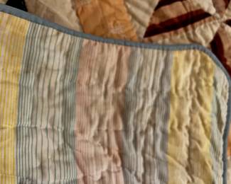 #190	quilt	Pinwheel quilt hand stitch 75x77	 $100.00