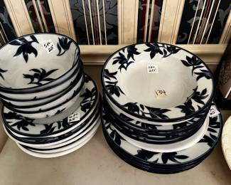 #134	Pier 1 Blue and White China - 20 pieces - Mixed Set	 $85.00