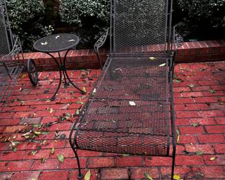 #60	Black Wrought Iron Chaise Lounger	 $100.00 			
#61	Black Wrought Iron Chaise Lounger	 $100.00