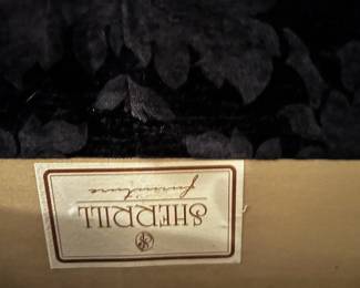 #31	Sherrill Sofa 60" Long - Navy Blue	 $75.00