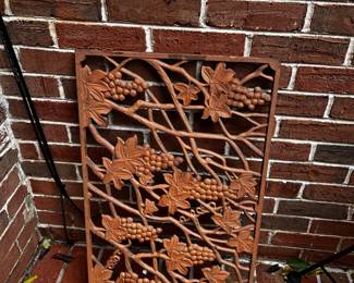 #63	Cast Iron Floor Mat w/grape Design - 18x29	 $50.00