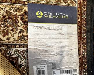 #37	Blue/Cream/Navy w/center medallion Machine Made Area Rug - Oriental Weavers - 100% Polypropane 5'3" x 7'6"	 $75.00
