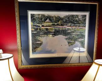 #183	Ed Starns print of botanical garden Lily pond in May 39/50	 $125.00