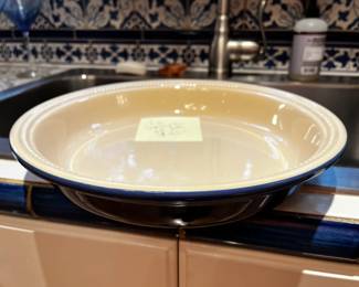 #154	Le Creuset Pie Pan - Cobalt Blue	 $40.00