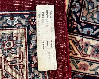 #6	sahara hand knotted wool rug  9' x 11'8"	 $1,000.00