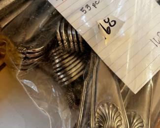 #168	Towle Mixed Set of Silverware 53 pc	 $160.00