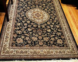 #37	Blue/Cream/Navy w/center medallion Machine Made Area Rug - Oriental Weavers - 100% Polypropane 5'3" x 7'6"	 $75.00