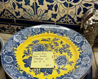 #171	Spode Blu Room Garden Collection Set of 4 Dinner Plates - 12"	 $40.00