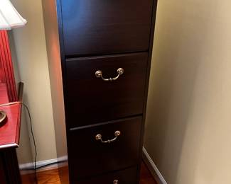 #119	Faux Wood 4 Drawer Filing Cabinet - Letter - 16x20x54	 $35.00