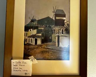 #97	La Vieille Rue Saint Vicent Print by Maurce utrille - 17x13	 $45.00