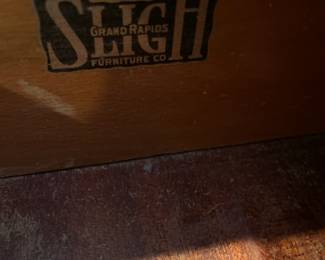 #30	Sligh Antique Dresser w.4 Drawers & Mirror (2 pieces) - on wheels - 44x22x37 - Mirror - 40x33	 $175.00