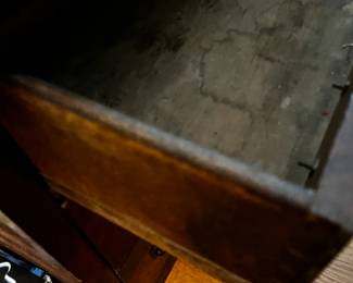 #118	Oak 3 Drawer Chest Antique - Hand Dove-tailed - 40x19x34 - upstairs - you move	 $125.00