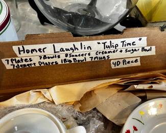 #72	Homer Laughlin 40 Piece Tulip Time China Set	 $20.00