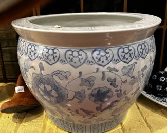 #174	Blue & White Ceramic Pot - 14x11	 $50.00