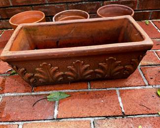 #48	Terra Cotta Rectangular Pot - 16x8x7T	 $20.00