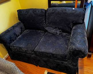 #31	Sherrill Sofa 60" Long - Navy Blue	 $75.00
