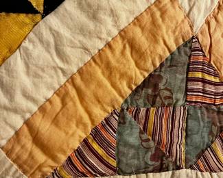 #190	quilt	Pinwheel quilt hand stitch 75x77	 $100.00