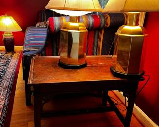 #8	wood end table 18x25x18 	 $75.00