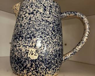 #163	Spongeware Pottery Pitcher	 $20.00