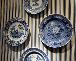 Spode blue and white  plates $12 each total of 8 plates
