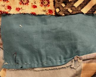 #188	quilt	Aqua red quilt top 74x86	 $35.00