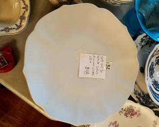 #132	Set of 6 White Lotus Dinner Plates - 12"	 $48.00