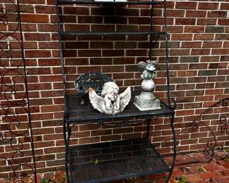 #40	Super Heavy Wrought Iron 4 shelf Bakers Rack - 31x21x72	 $125.00