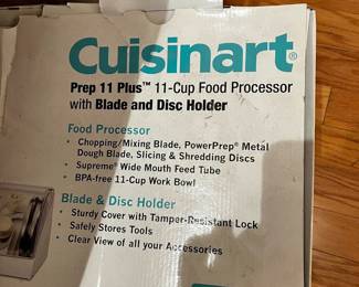 #170	Cuisinart Food Processor - 11 Plus 11 cup Food Processor w/attachments	 $45.00