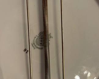 Vintage Bavarian Decorative Cabinet Plate (Turquoise Rococo Courting Scene) Picture 2 of 2
Vintage porcelain display plate with romantic courting couple scenes, turquoise ground, and gilt scrollwork. Features multiple reserve vignettes and ornate relief-molded rim. Marked on reverse with Schönhammer Bavaria stamp. Equipped with plate hanger for wall display.
Beautiful collector/display piece.
Very good vintage condition.                                                                                 
Pricing: $30 or BO