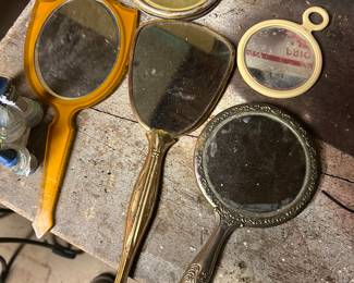 A small collection of hand-held mirrors. Plus, there’s a great selection of wall mirrors. 