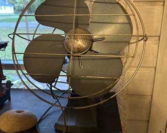 A vintage fan to be used with caution