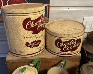 The backbone of good displays are often tins and kitchen wares.