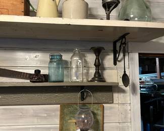 Crocks, jars, candle holders ready for a new chapter of displays.