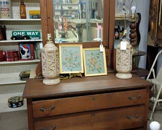 1880s to early 1900s tilt mirror dresser.