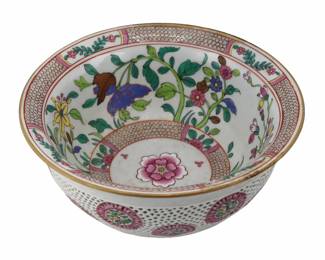 Chinese Double Wall Reticulated Famille Rose