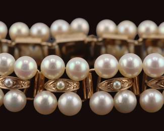 14kt Gold and Pearl Bracelet