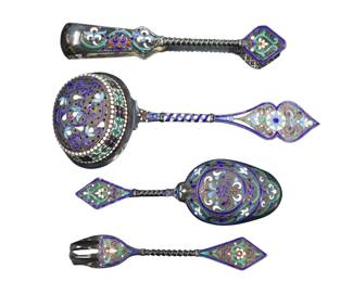Russian .916 Silver Cloisonne
