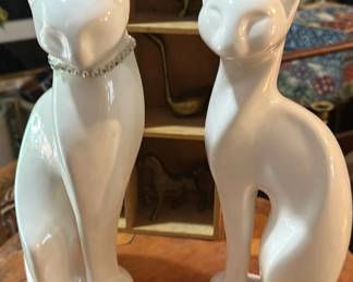 vtg Rosenthal large cat figurines - $40