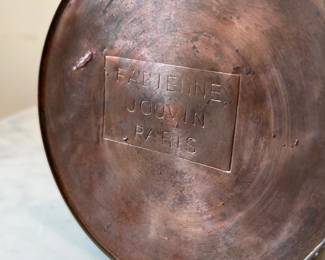 Rare Fabienne Jouvin Paris Copper Cloisonné Tea Canister, no Lid