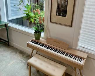 88 Weighted Key Digital Piano & Bench, Uiscom, Live Orchid Arrangement