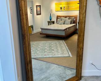 Antique Gold Gilt Mirror 46 3/4" x 70 3/4", found hanging on wall, can also lean
